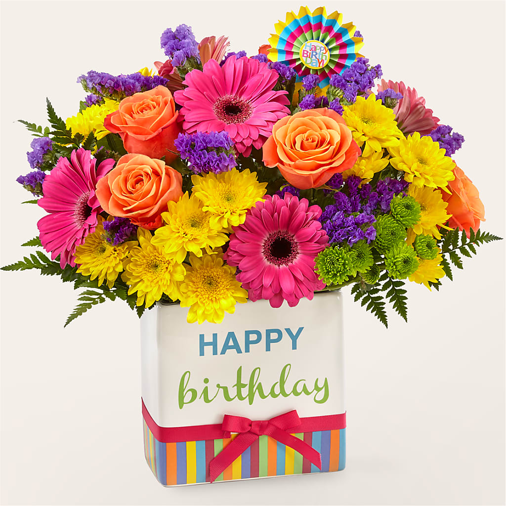 Birthday Brights Bouquet – Double D Flower Shop, Mercedes TX