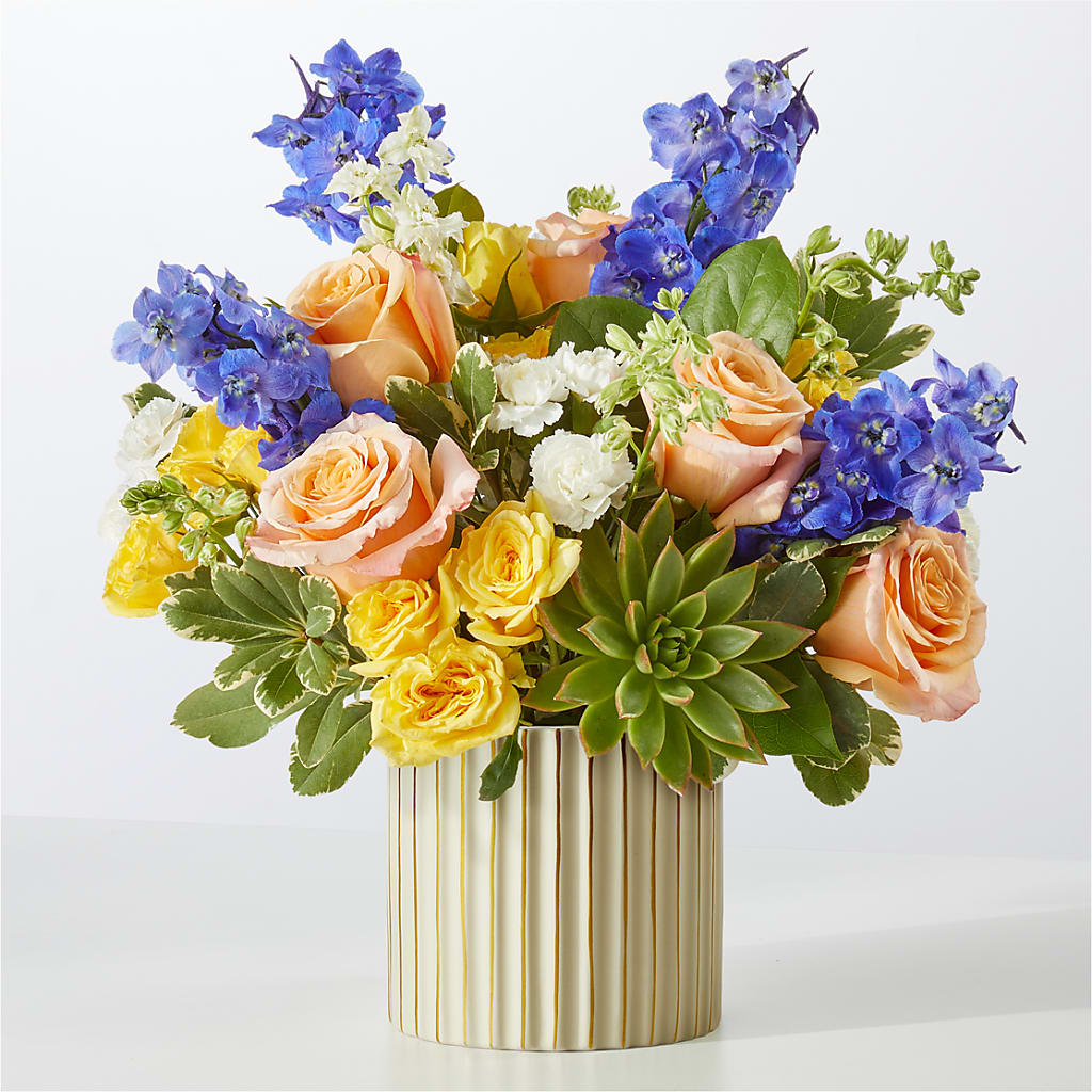 Cobalt Reverie Bouquet – Double D Flower Shop, Mercedes TX