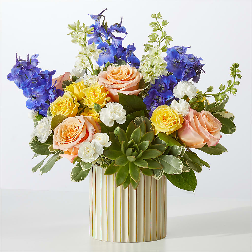 Cobalt Reverie Bouquet – Double D Flower Shop, Mercedes TX