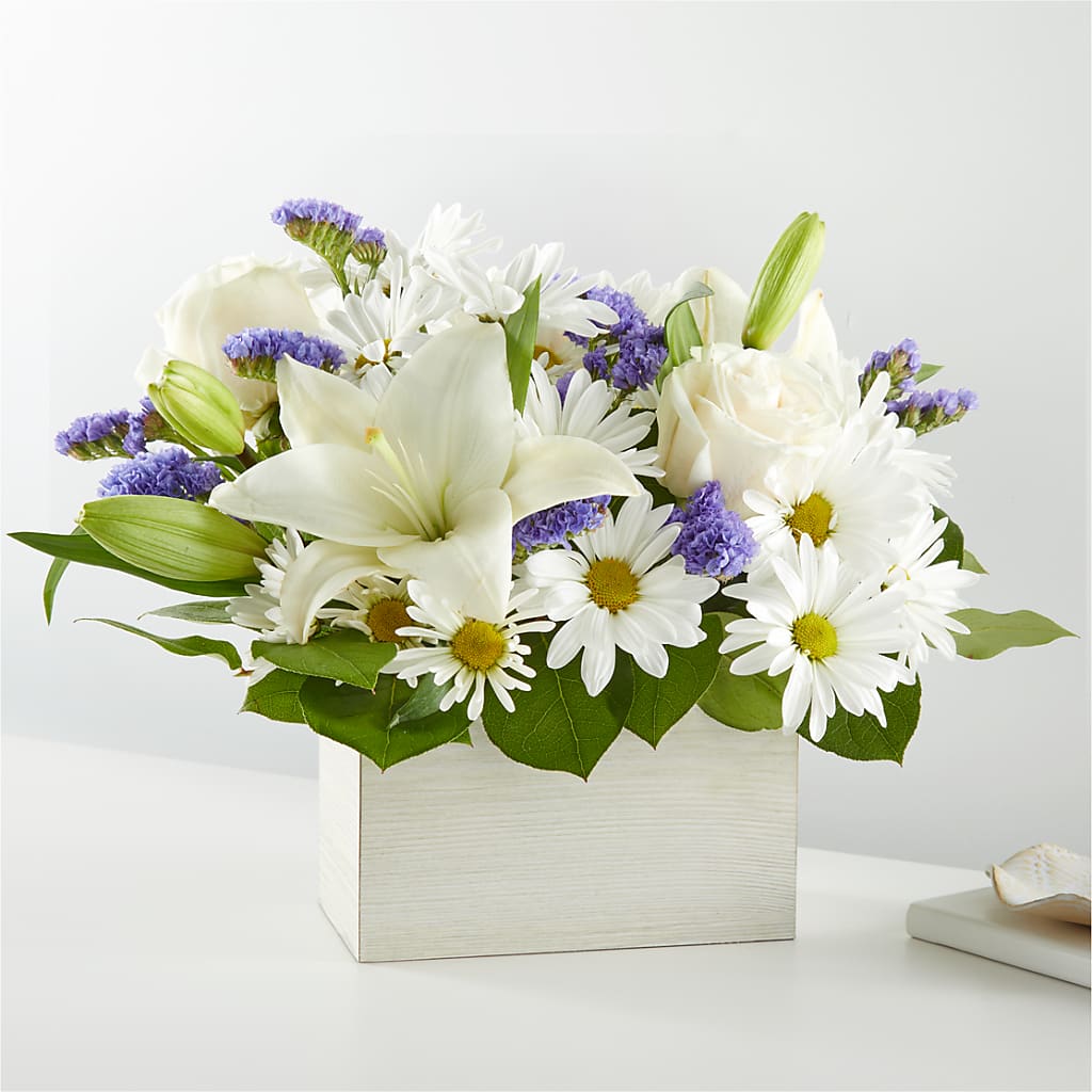 Beyond Blue Box Bouquet – Double D Flower Shop, Mercedes TX