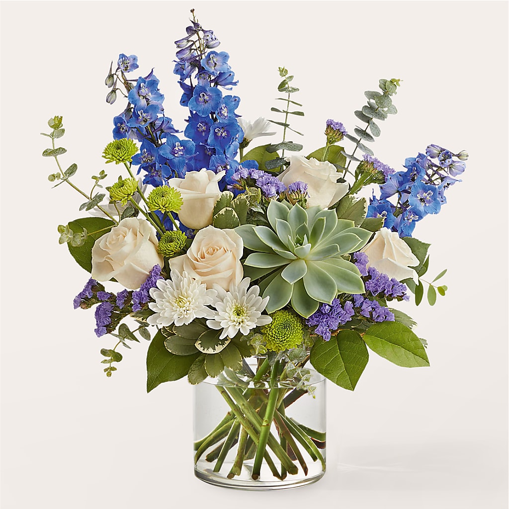 Cerulean Waves Bouquet – Double D Flower Shop, Mercedes TX