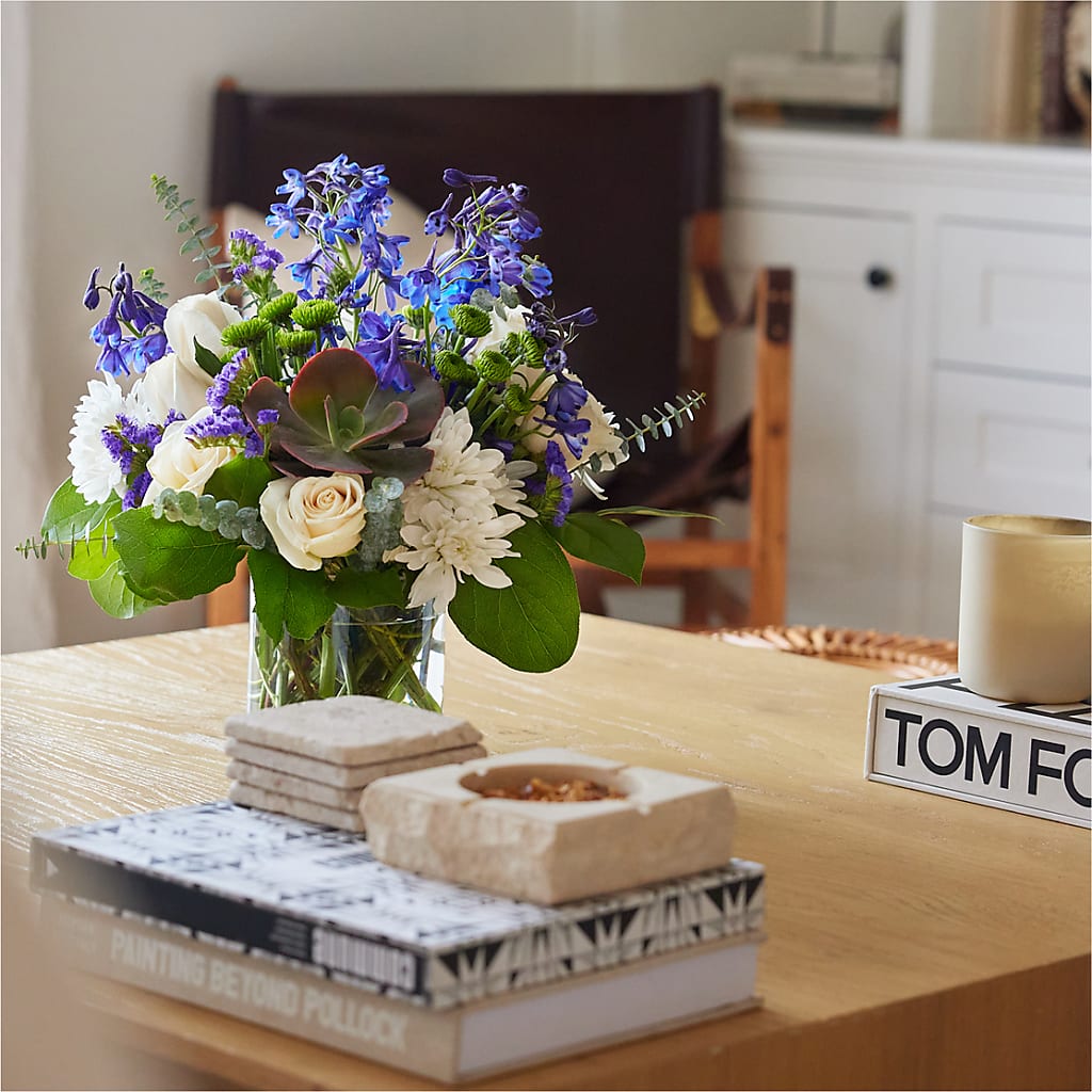 Cerulean Waves Bouquet – Double D Flower Shop, Mercedes TX