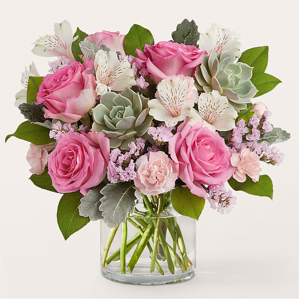 Dusty Rose Bouquet – Double D Flower Shop, Mercedes TX