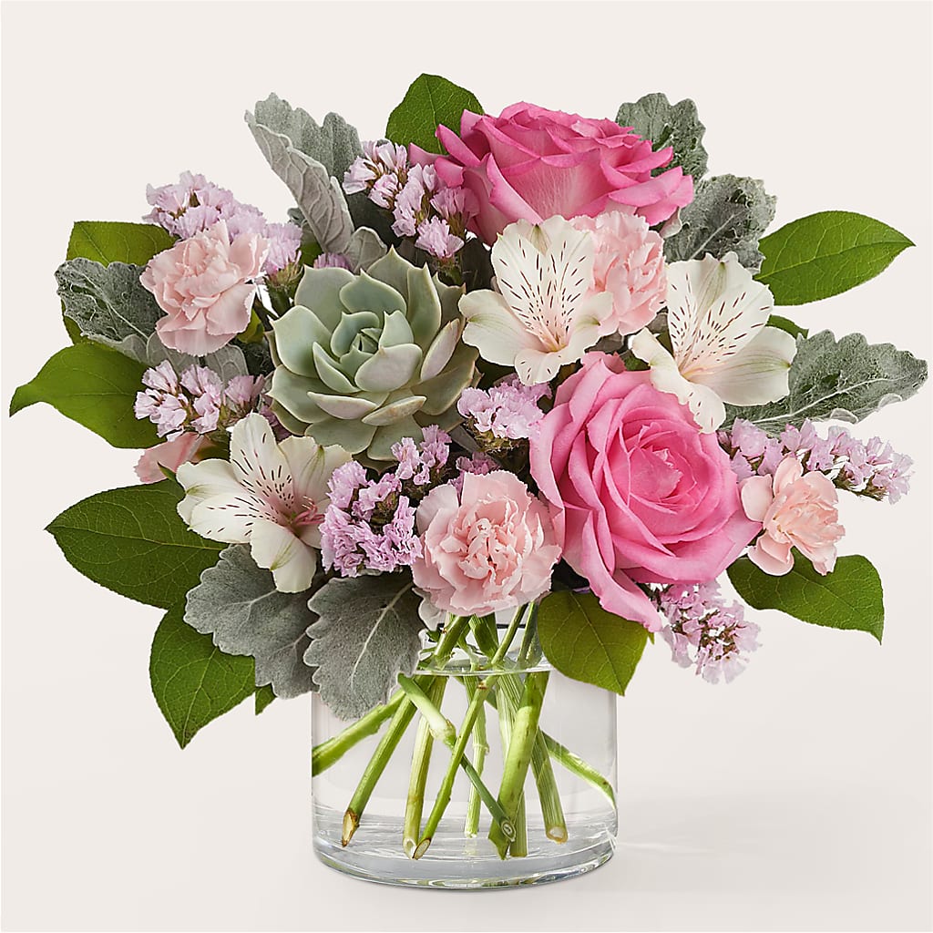 Dusty Rose Bouquet – Double D Flower Shop, Mercedes TX