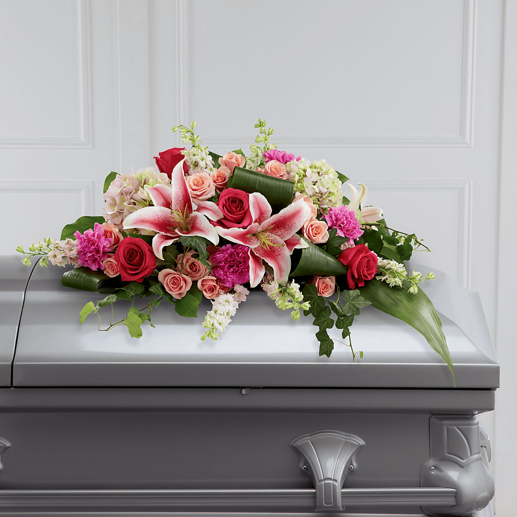 Splendid Grace Casket Spray – Double D Flower Shop, Mercedes TX