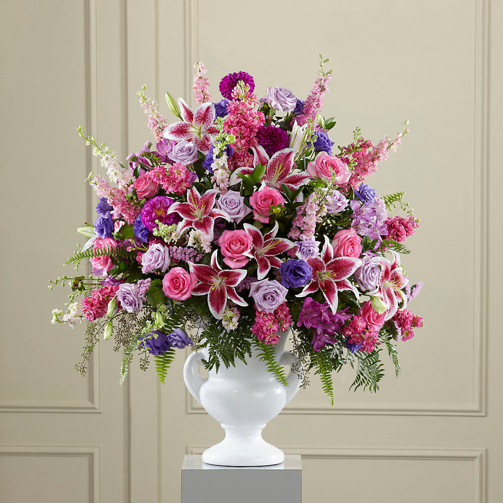Peaceful Tribute Arrangement – Double D Flower Shop, Mercedes TX
