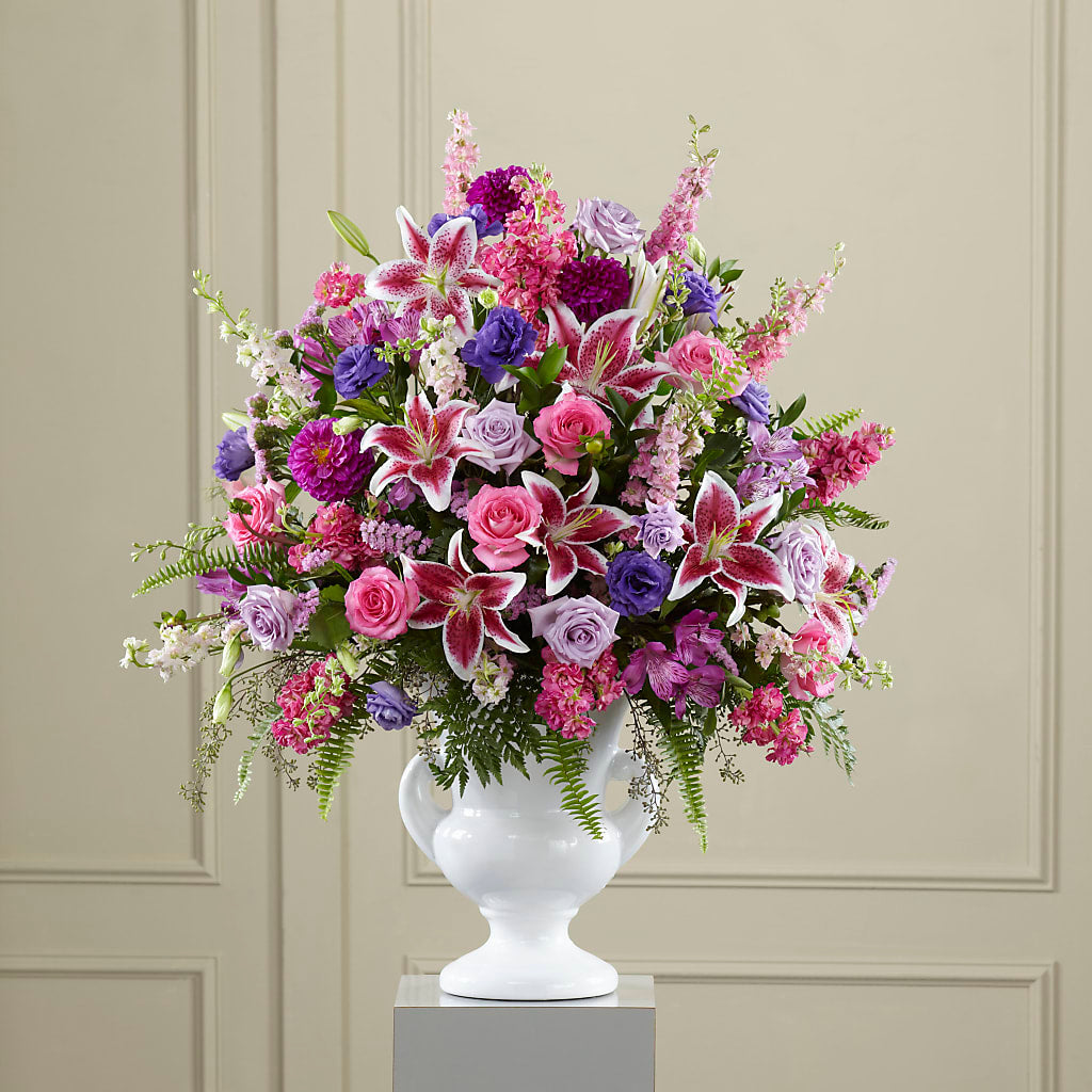 Peaceful Tribute Arrangement – Double D Flower Shop, Mercedes TX