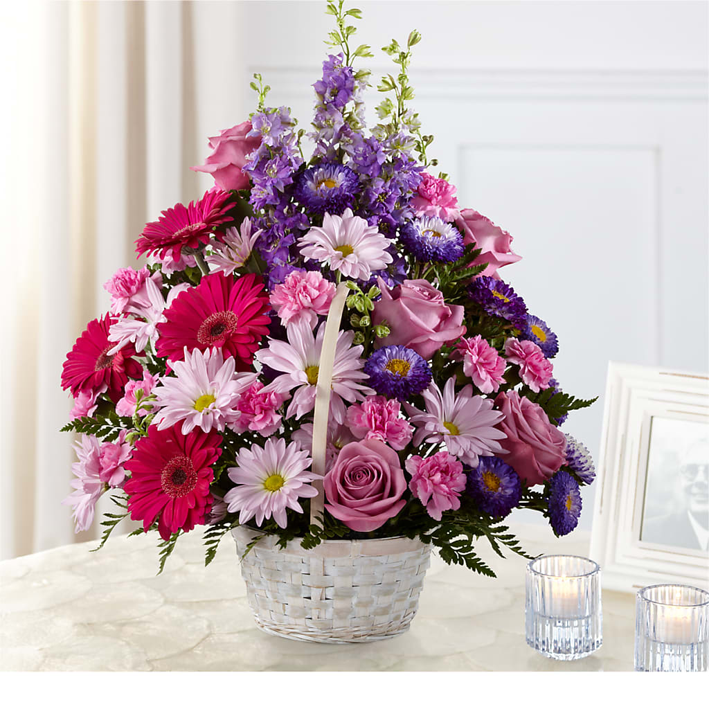 Pastel Peace Basket – Double D Flower Shop, Mercedes TX