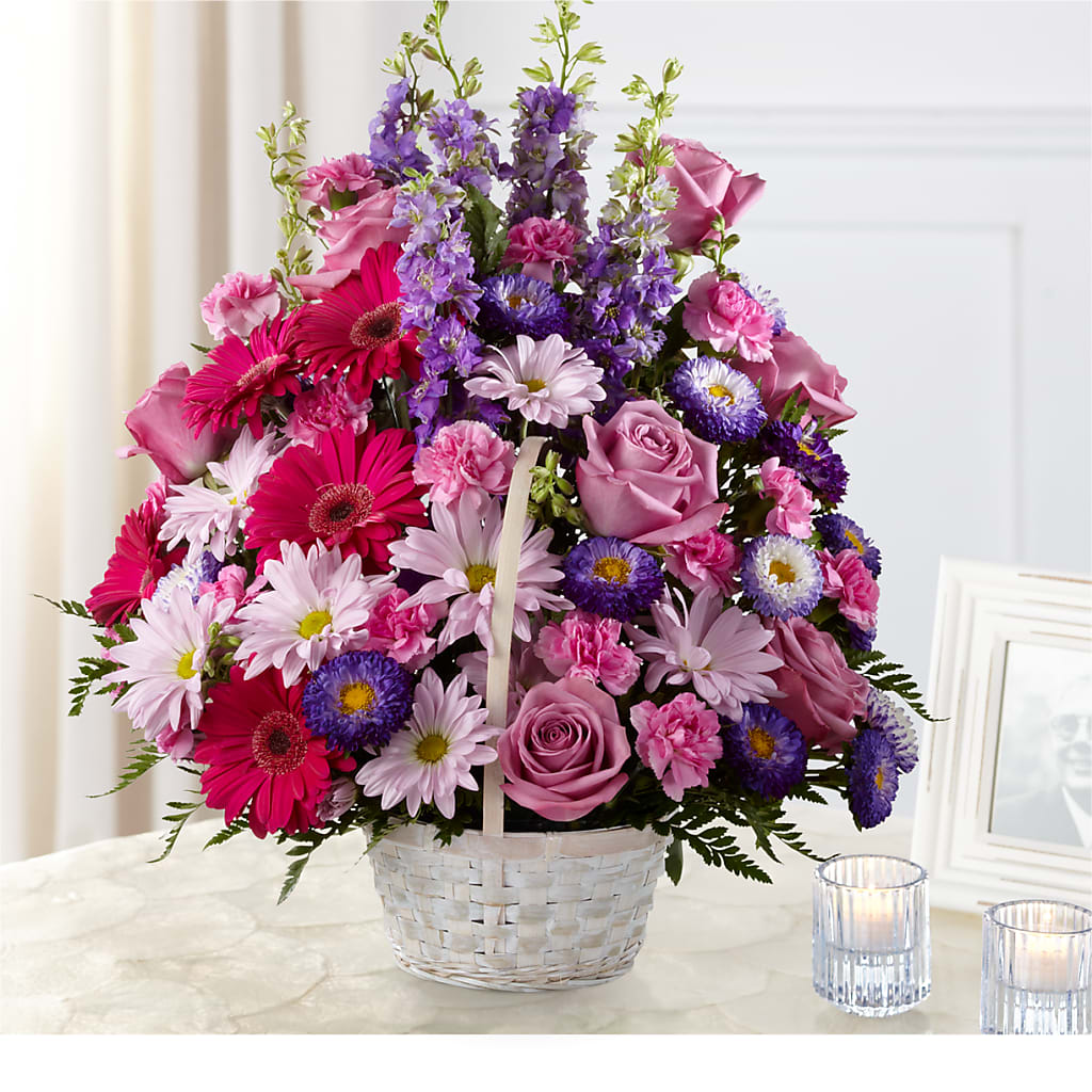 Pastel Peace Basket – Double D Flower Shop, Mercedes TX