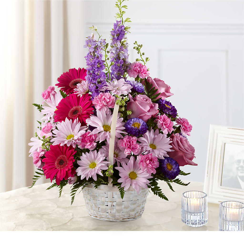 Pastel Peace Basket – Double D Flower Shop, Mercedes TX