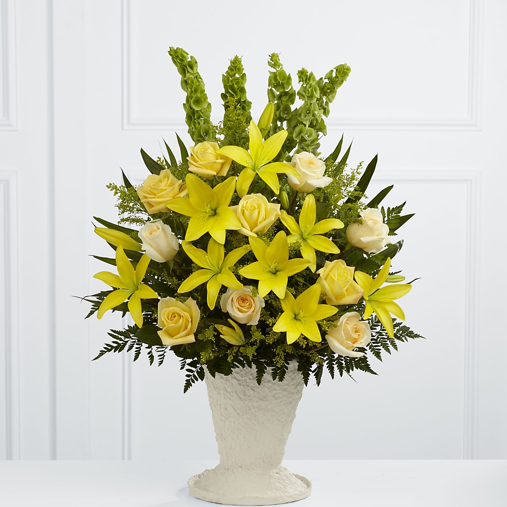 Golden Memories Arrangement – Double D Flower Shop, Mercedes TX