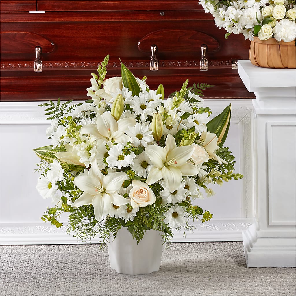 Thoughts of Tranquility Floor Basket – Double D Flower Shop, Mercedes TX