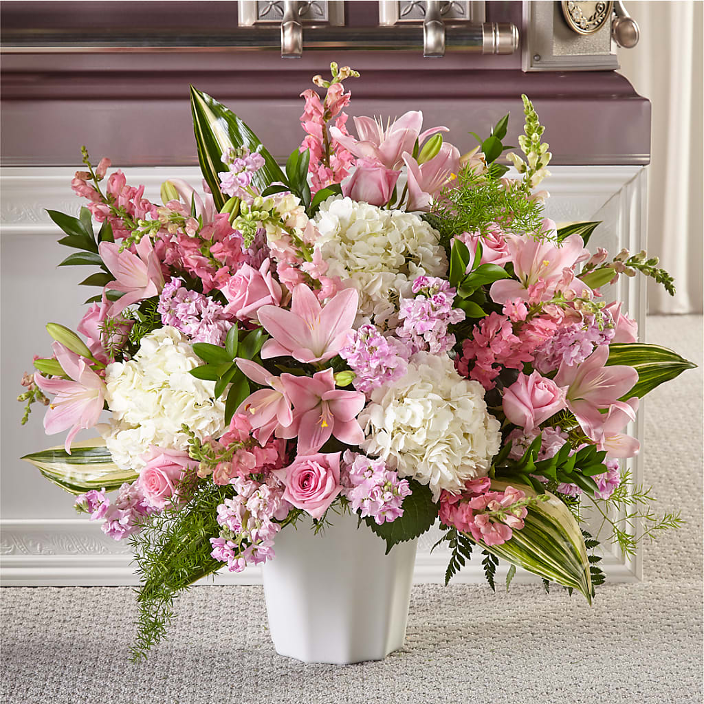 Simply Serene Floor Basket – Double D Flower Shop, Mercedes TX