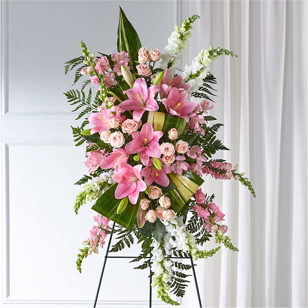 Elegant Embrace Standing Spray – Double D Flower Shop, Mercedes TX