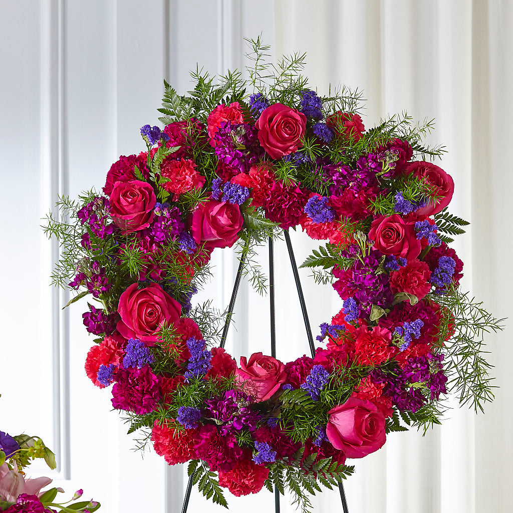 Calming Colors Wreath – Double D Flower Shop, Mercedes TX