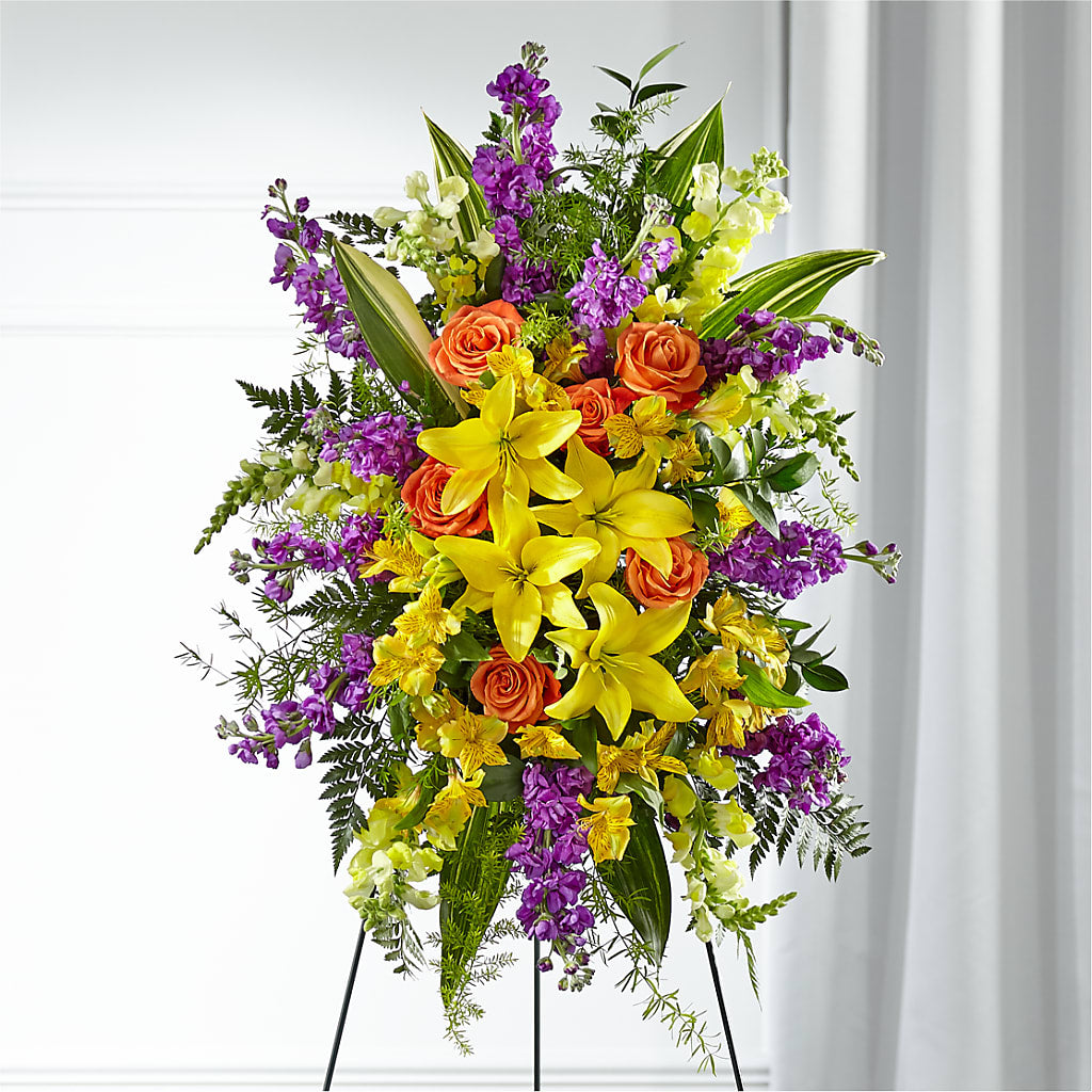Thoughtful Prayers Standing Spray – Double D Flower Shop, Mercedes TX