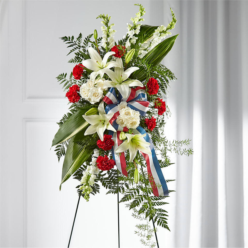 Stars of Life Standing Spray – Double D Flower Shop, Mercedes TX
