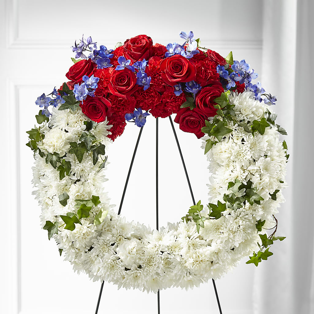 Patriotic Passion Wreath – Double D Flower Shop, Mercedes TX
