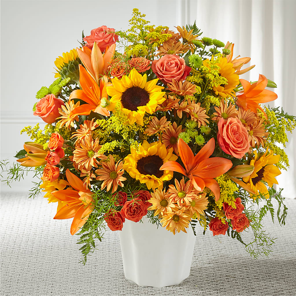 Harvest Thoughts Floor Basket – Double D Flower Shop, Mercedes TX