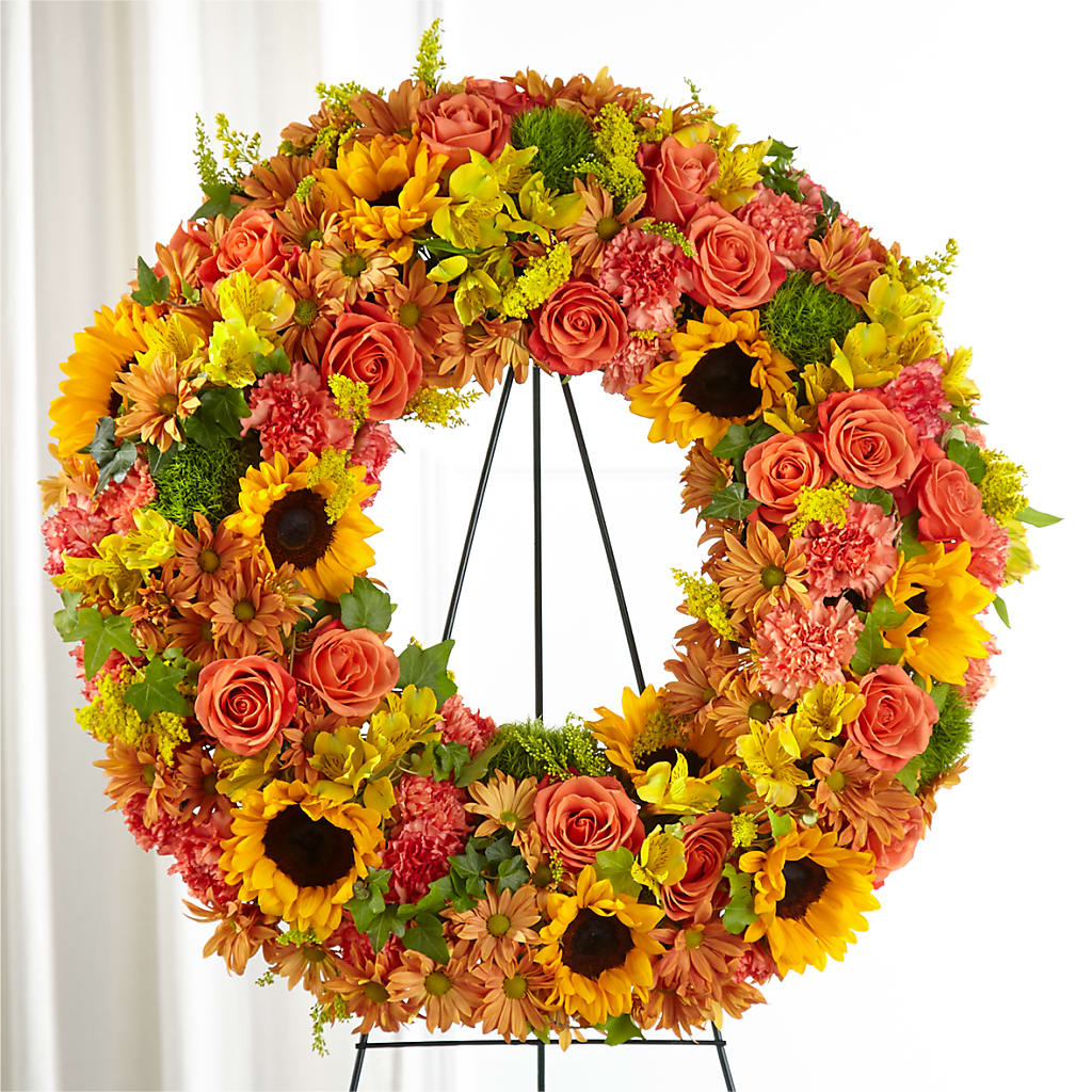 Autumnal Memories Wreath (Standard) – Double D Flower Shop, Mercedes TX