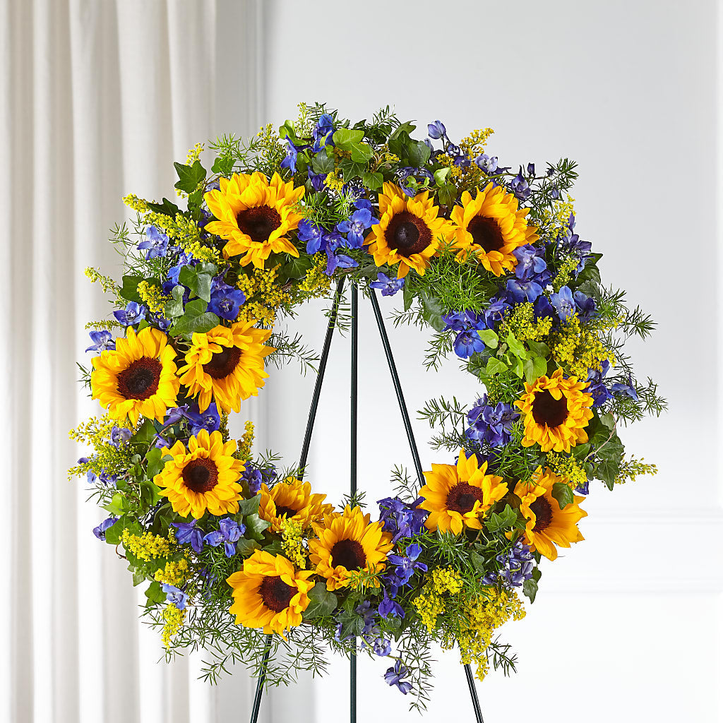 Bright Rays Wreath – Double D Flower Shop, Mercedes TX