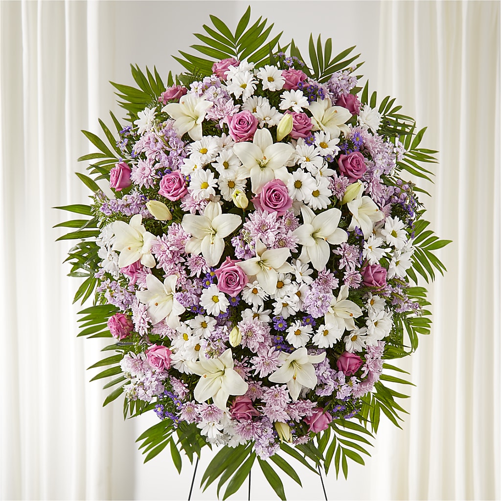 Surrounded by Love Standing Spray – Double D Flower Shop, Mercedes TX
