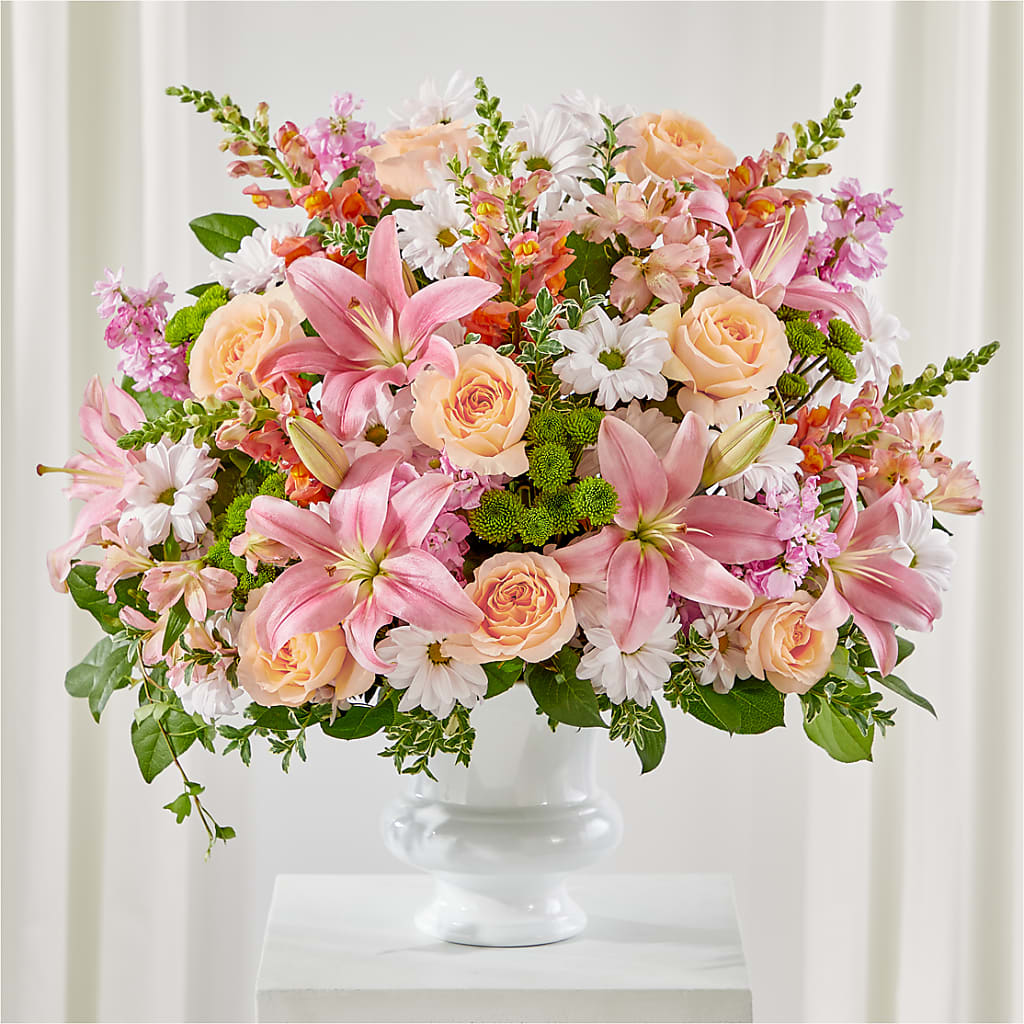 Heartfelt Gesture Urn Arrangement – Double D Flower Shop, Mercedes TX