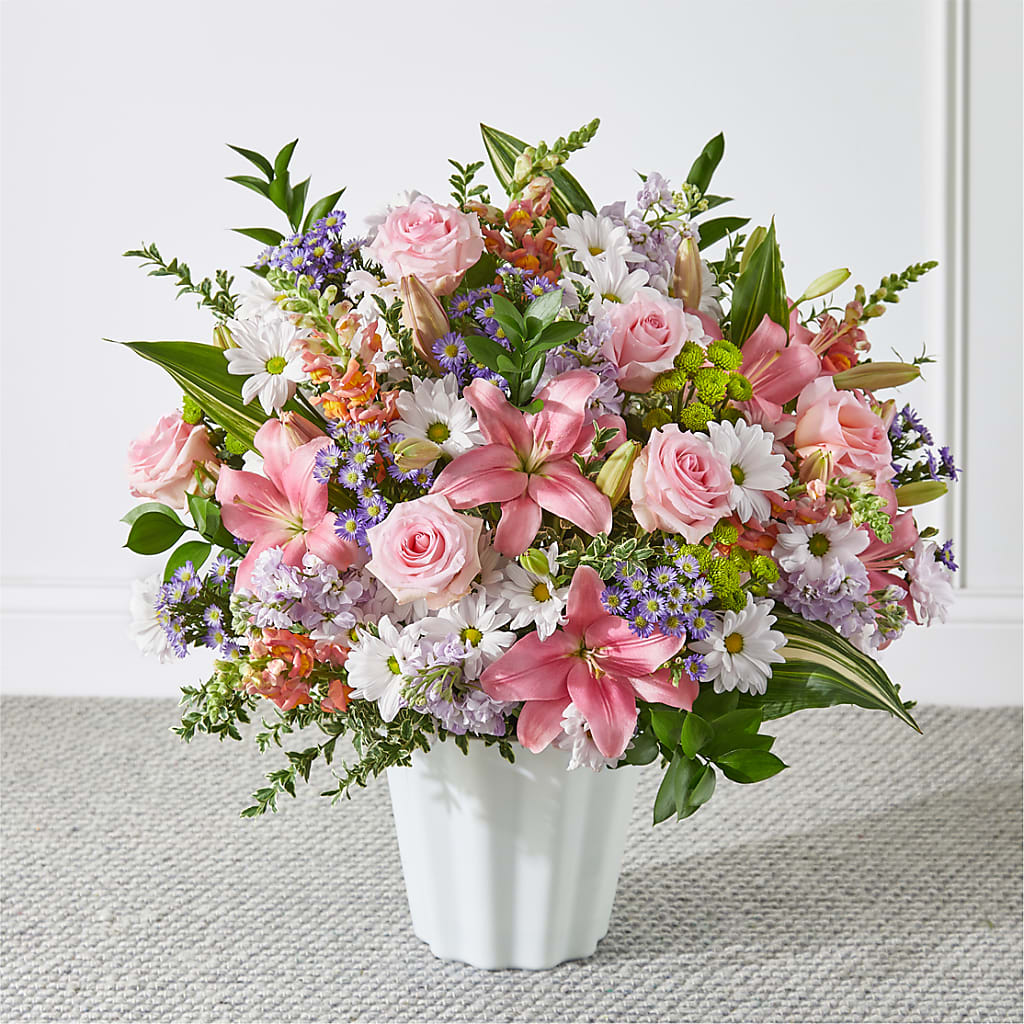Abundant Compassion Floor Basket – Double D Flower Shop, Mercedes TX