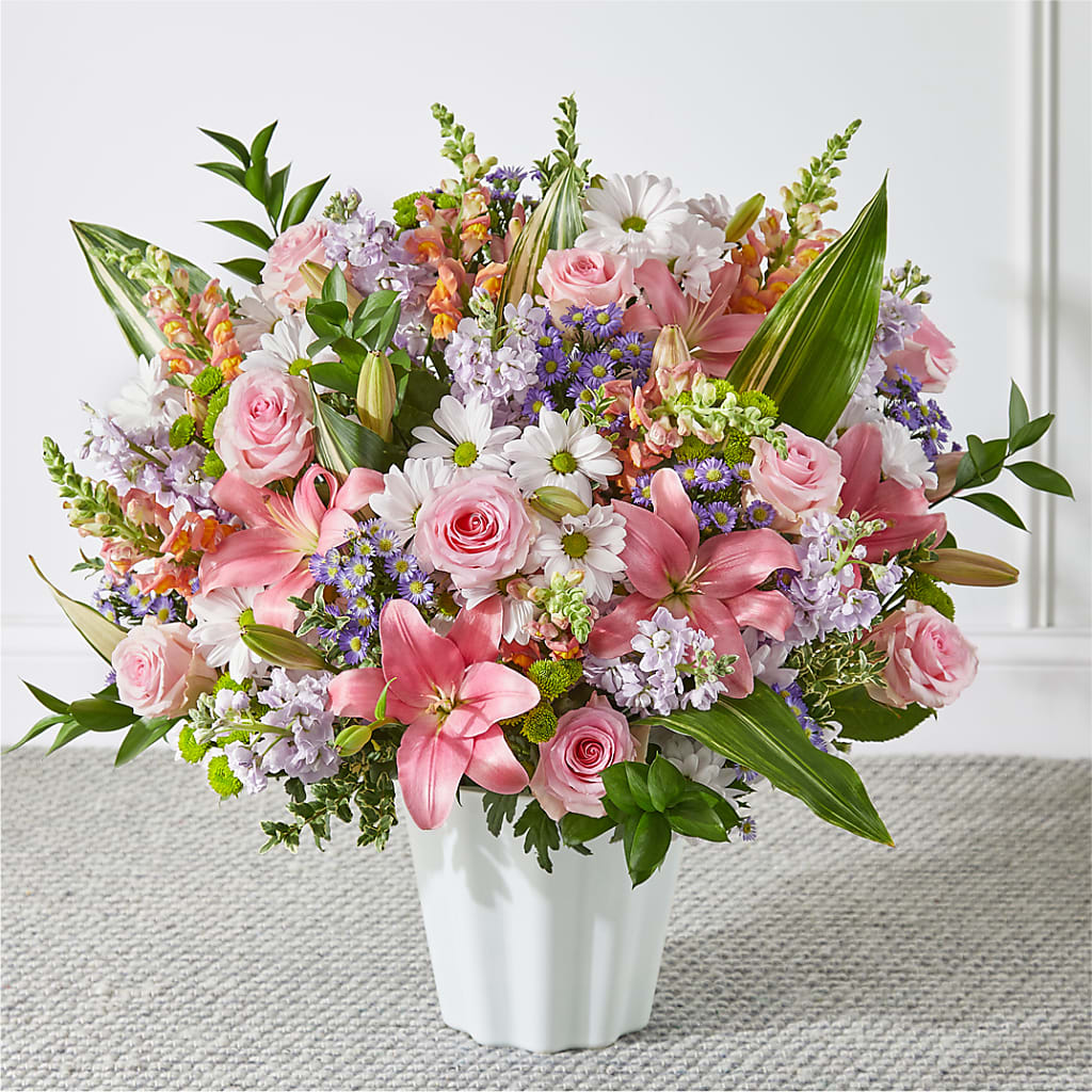 Abundant Compassion Floor Basket – Double D Flower Shop, Mercedes TX