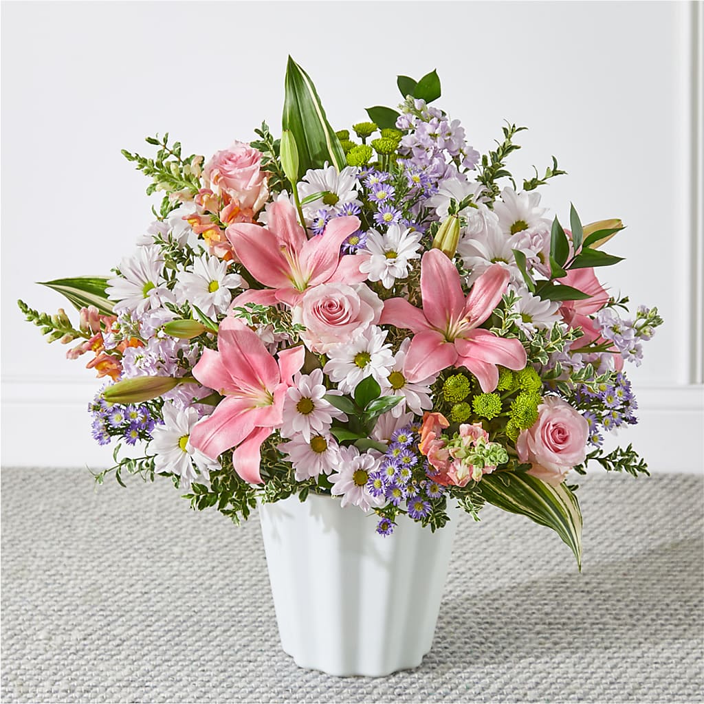 Abundant Compassion Floor Basket – Double D Flower Shop, Mercedes TX