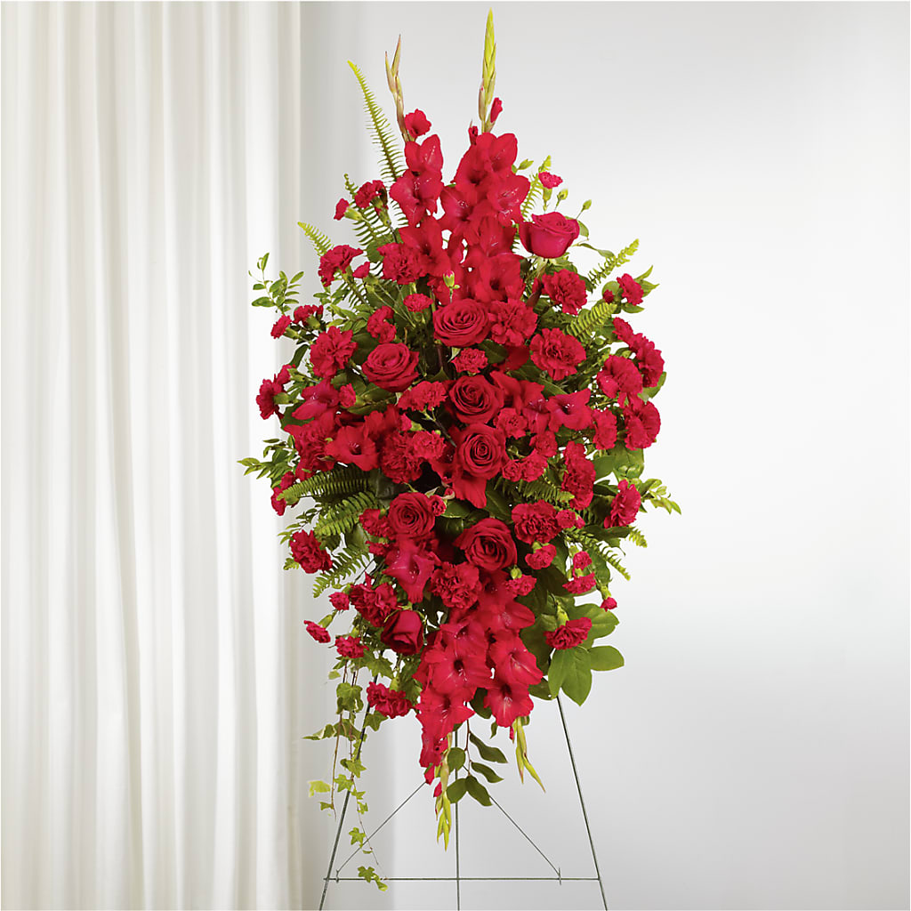 From the Heart Standing Spray – Double D Flower Shop, Mercedes TX
