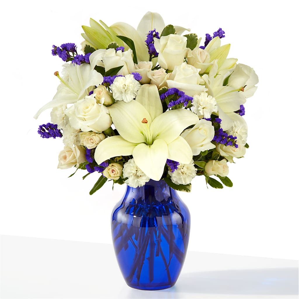 Sapphire Rush Bouquet – Double D Flower Shop, Mercedes TX
