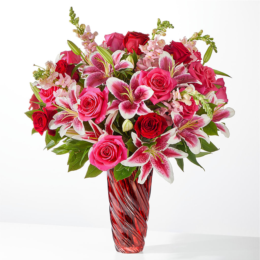 Always You Bouquet with Luxe Swirl Vase – Double D Flower Shop, Mercedes TX