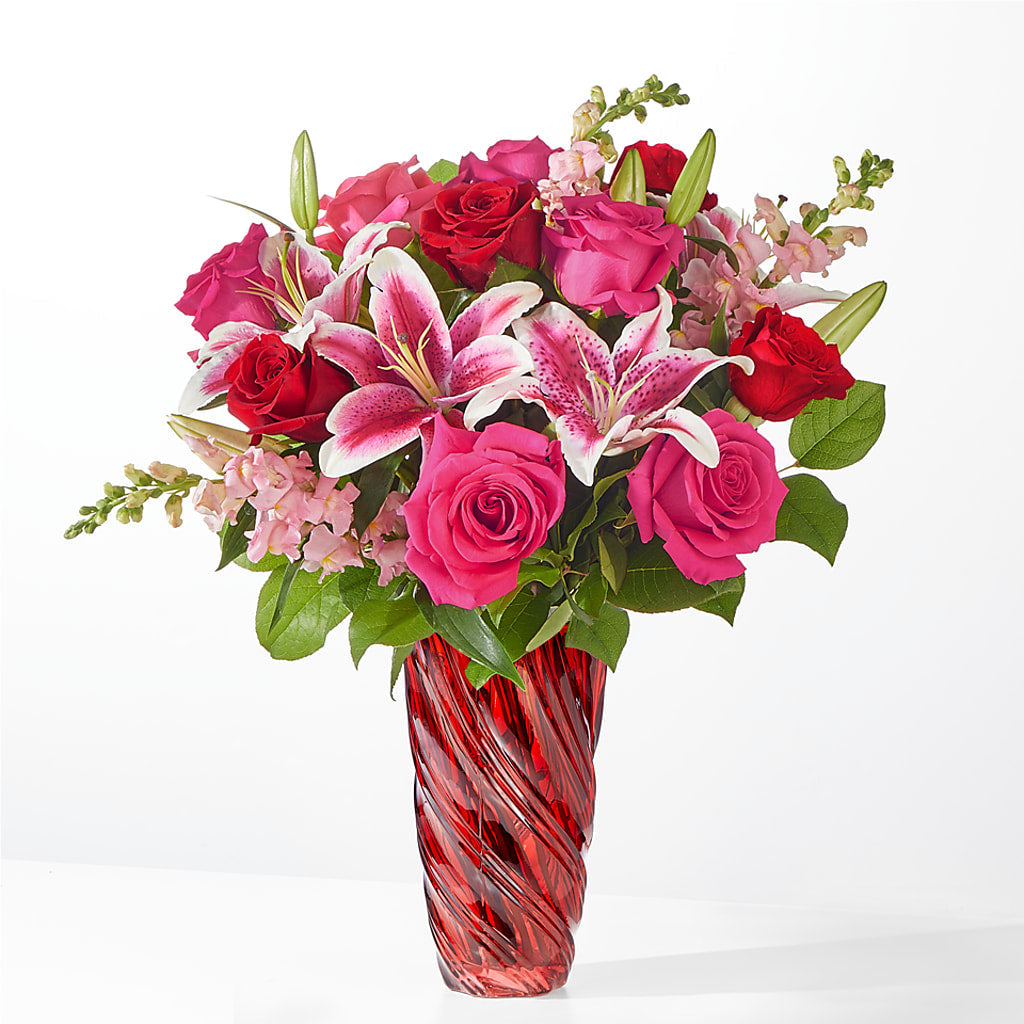 Always You Bouquet with Luxe Swirl Vase – Double D Flower Shop, Mercedes TX