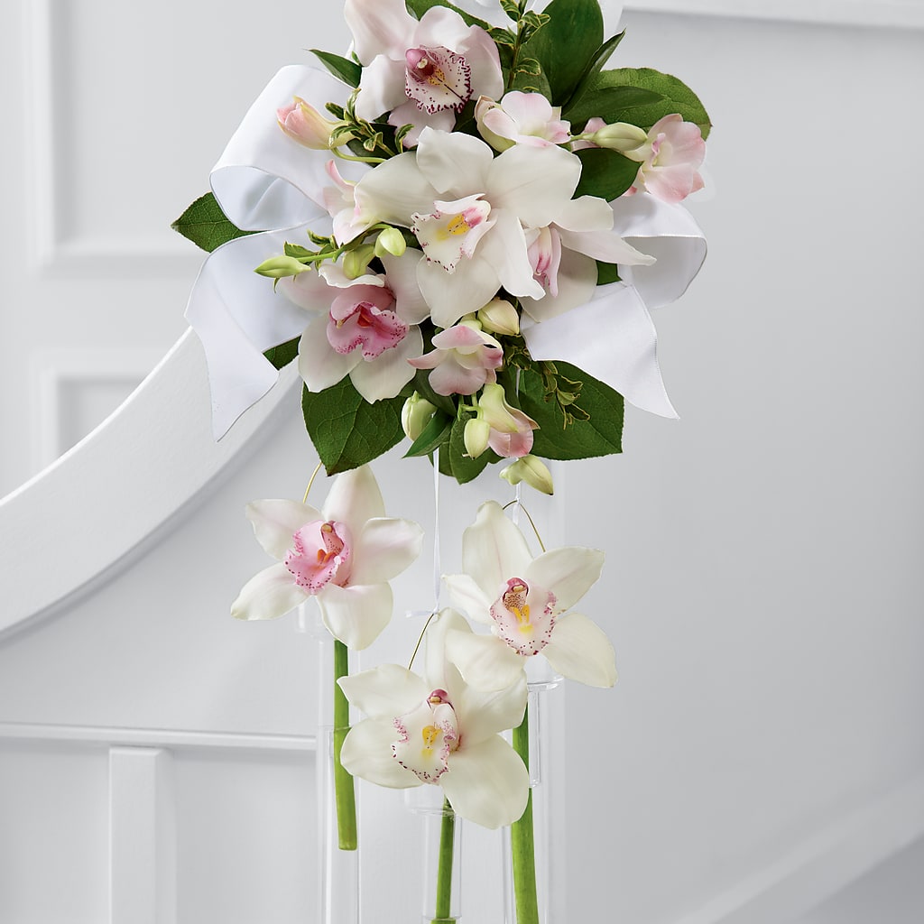 Perfect Entrance Pew Arrangement – Double D Flower Shop, Mercedes TX