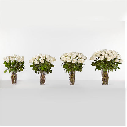 Long Stem White Rose Bouquet –  Double D Flower Shop, Mercedes TX
