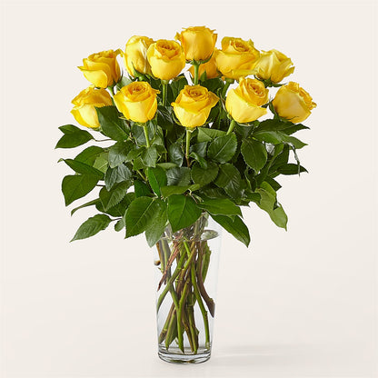 Long Stem Yellow Rose Bouquet –  Double D Flower Shop, Mercedes TX