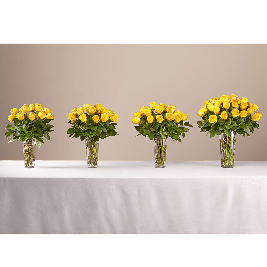 Long Stem Yellow Rose Bouquet –  Double D Flower Shop, Mercedes TX