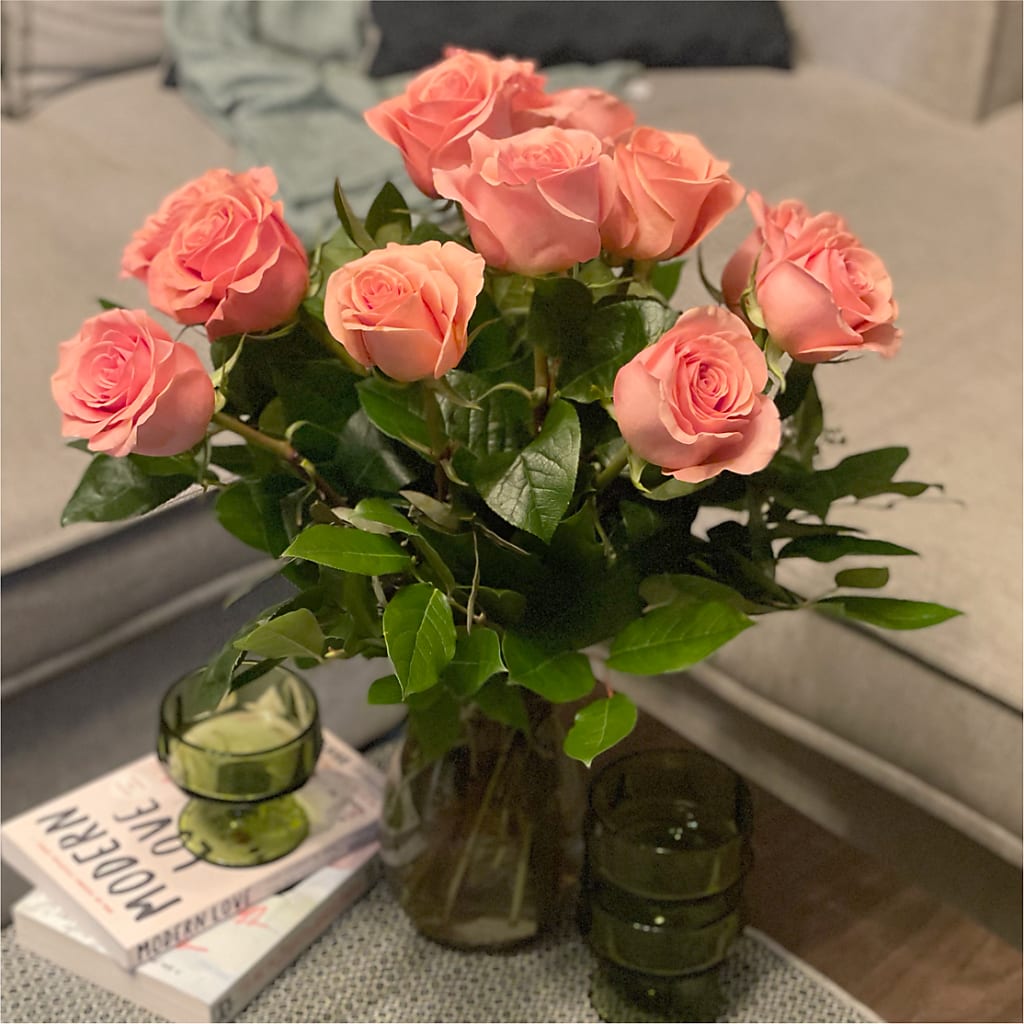 Long Stem Pink Rose Bouquet –  Double D Flower Shop, Mercedes TX