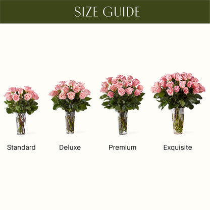 Long Stem Pink Rose Bouquet –  Double D Flower Shop, Mercedes TX