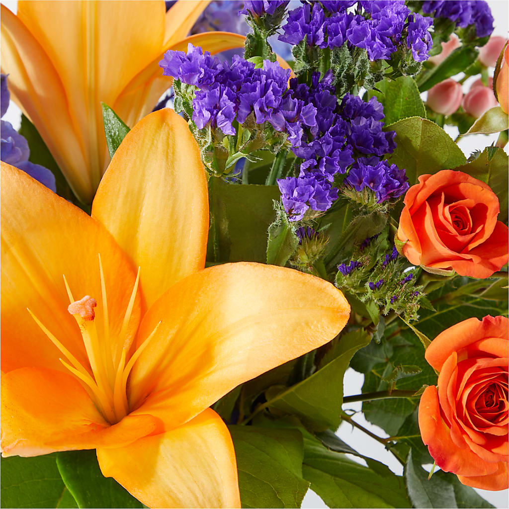 Radiant Citrus Bouquet –  Double D Flower Shop, Mercedes TX