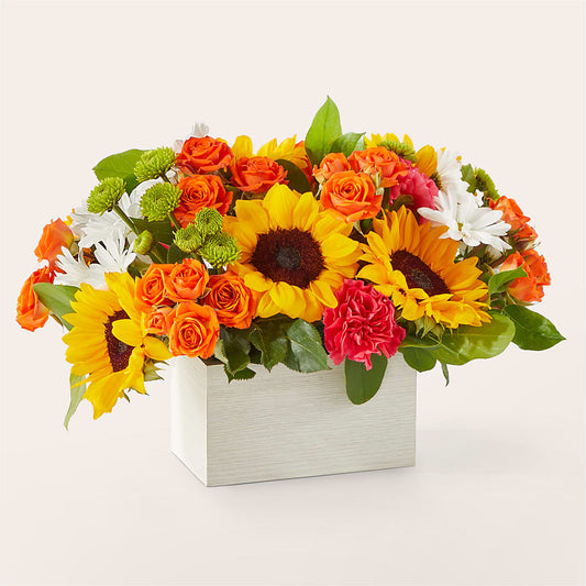 Sun-drenched Blooms Box Bouquet –  Double D Flower Shop, Mercedes TX