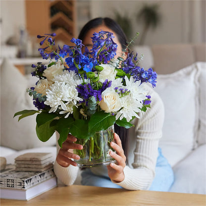 Cerulean Waves Bouquet –  Double D Flower Shop, Mercedes TX