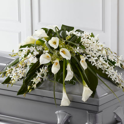 Angel Wings Casket Spray –  Double D Flower Shop, Mercedes TX