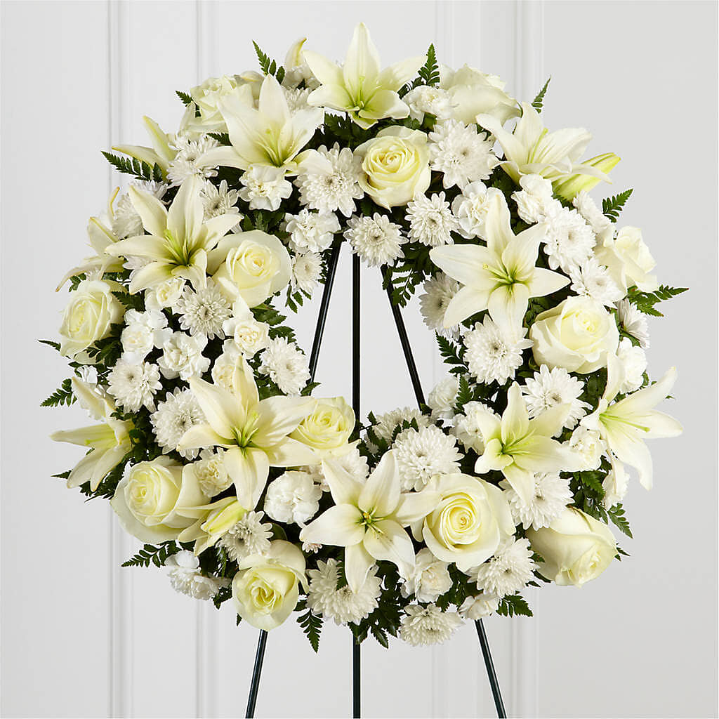 Treasured Tribute Wreath –  Double D Flower Shop, Mercedes TX