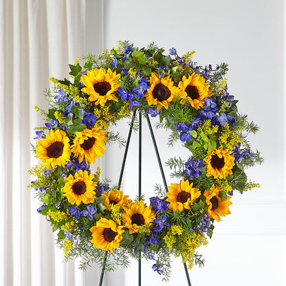 Bright Rays Wreath –  Double D Flower Shop, Mercedes TX