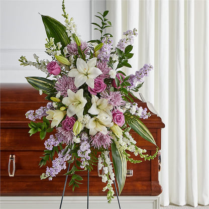 Grateful Hearts Standing Spray –  Double D Flower Shop, Mercedes TX