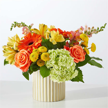 Autumn Sunshine Bouquet with Ivory Vase –  Double D Flower Shop, Mercedes TX