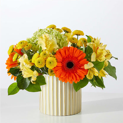 Autumn Sunshine Bouquet with Ivory Vase –  Double D Flower Shop, Mercedes TX