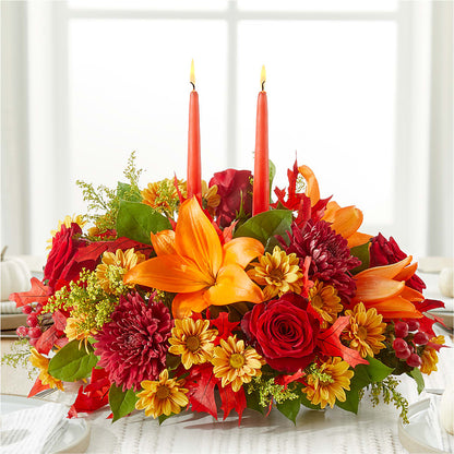 Autumn's Embrace Centerpiece –  Double D Flower Shop, Mercedes TX